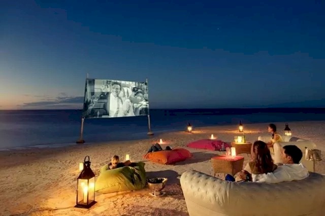 cinema on the beach